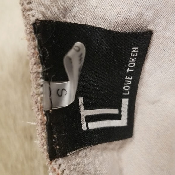 💕LOVE TOKEN💕 Allegra Faux Fur Faux Suede Reversible Short Coat ~ Taupe (Brown) - Picture 11 of 11